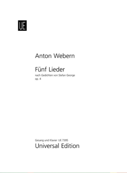 WEBERN - Funf Lieder op.4