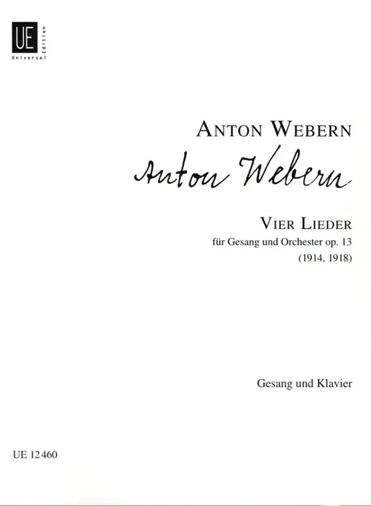 WEBERN - Vier Lieder op.13