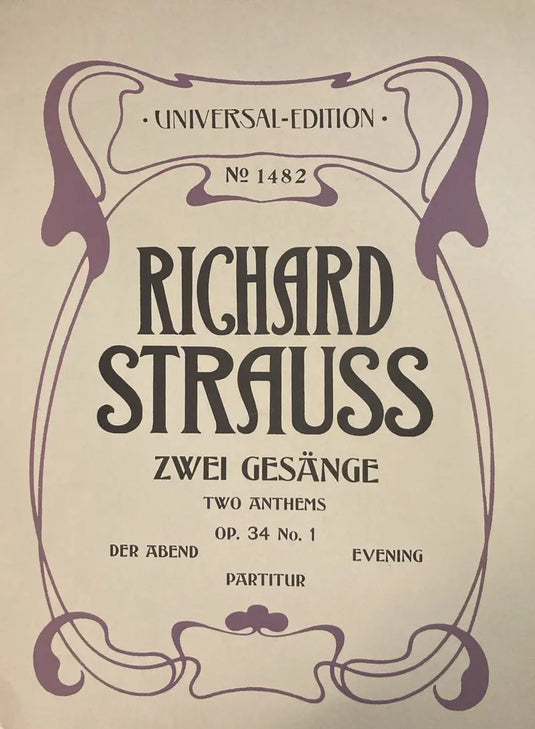 STRAUSS - Der Abend op. 34/1 (1897)