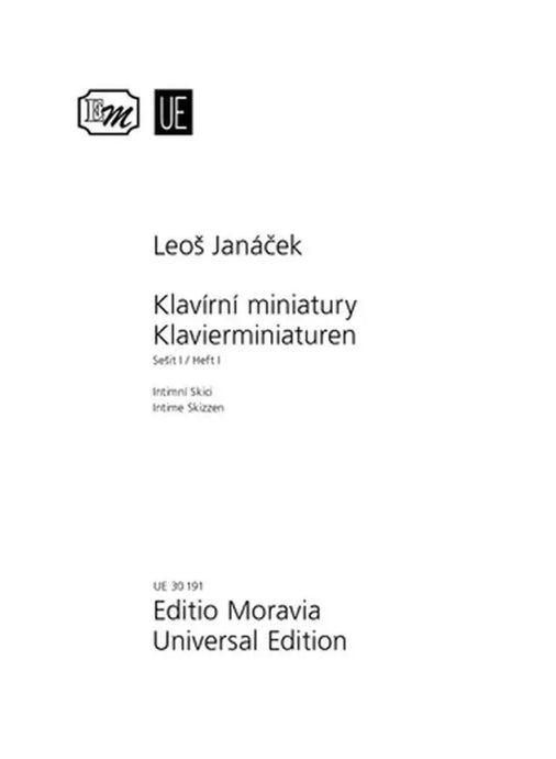 JANÁCEK - Klavierminiaturen 1