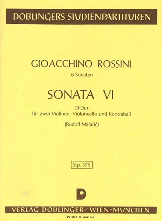 Rossini - Sonata VI D-Dur Pocket Score