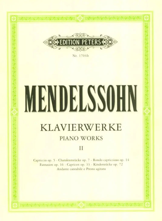 MENDELSSOHN - Piano Works Vol. 2
