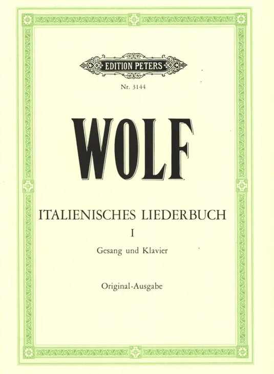 WOLF - Italienisches Liederbuch 1 - Original-Ausgabe