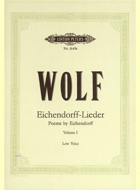 WOLF - Eichendorff-Lieder 1 - Low Voice
