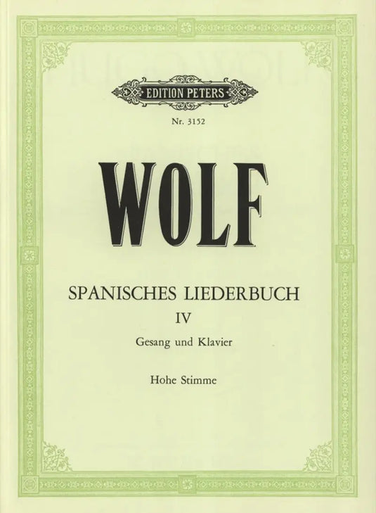 WOLF - Spanisches Liederbuch 4 - Hohe Stimme