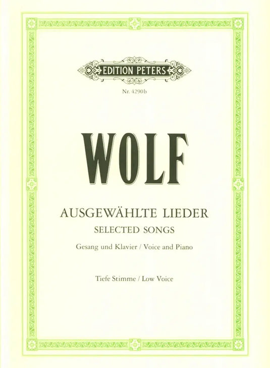 WOLF - 51 Ausgewählte Lieder - Tiefere Stimme