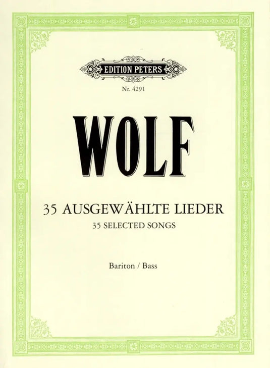WOLF - 35 ausgewählte Lieder - Bariton