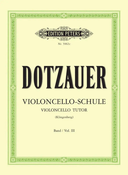 DOTZAUER - Violoncello-Schule Band III