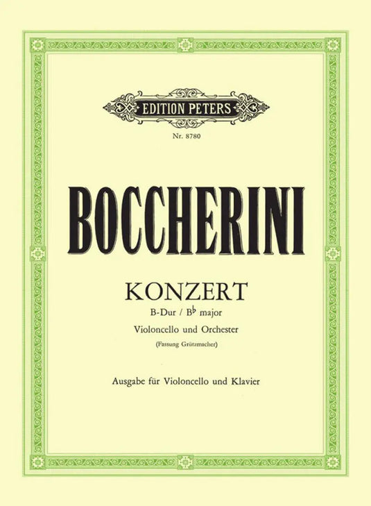 BOCCHERINI - Konzert Bb Major Violoncello e Pianoforte