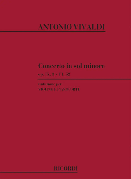 VIVALDI - Concerto in Sol Minore op. IX,3 - F I, 52