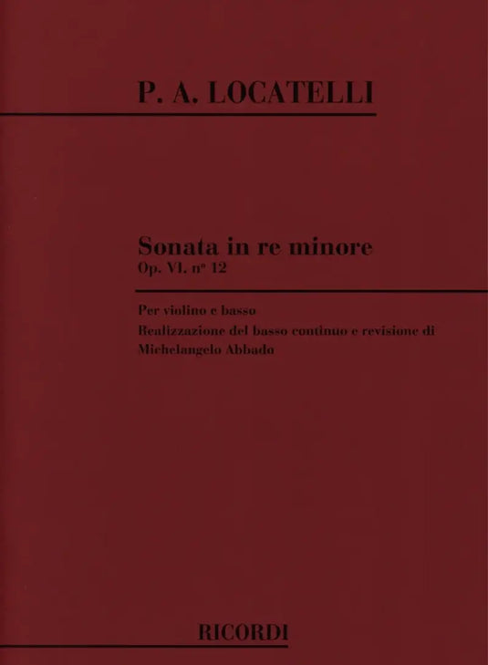 LOCATELLI - Sonata in Re Minore op.VI n.12