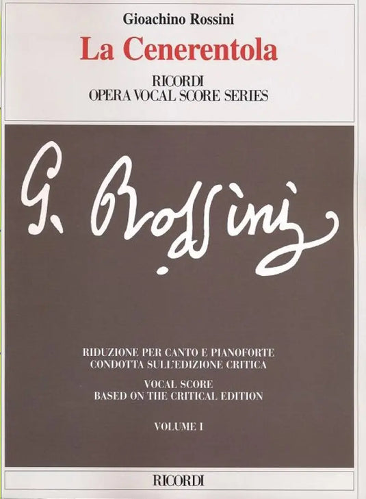 ROSSINI - La Cenerentola in due volumi - Edizione Critica