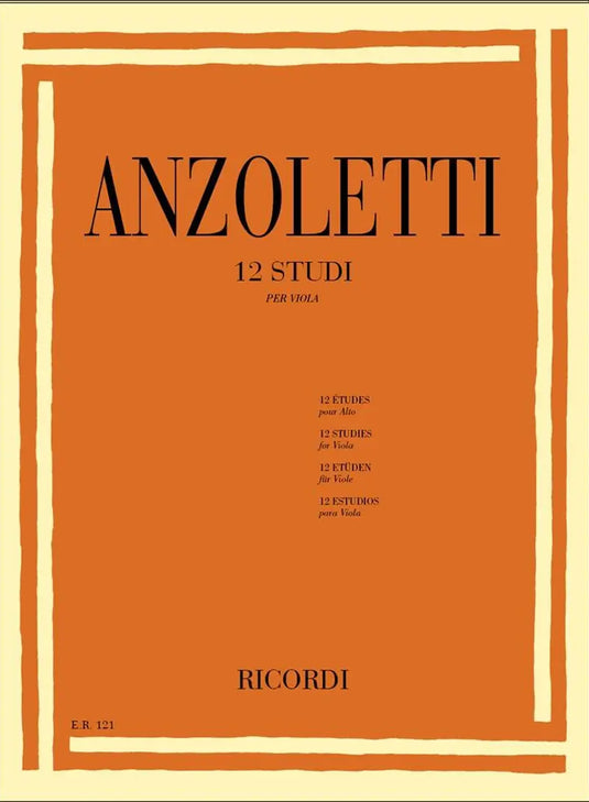 ANZOLETTI - 12 Studi per Viola