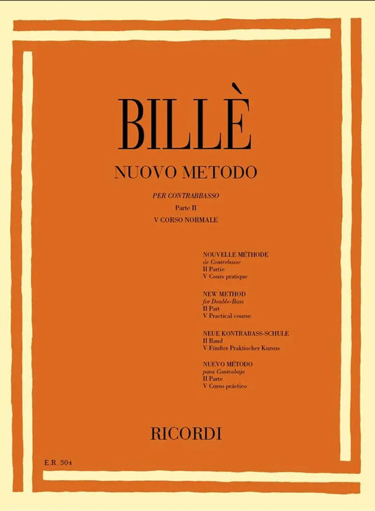 BILLE' - Nuovo metodo per contrabbasso Parte Seconda 5 corso Normale