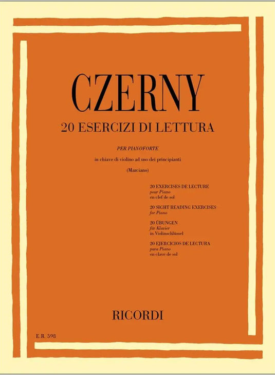 CZERNY - 20 Esercizi Di Lettura