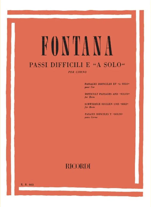 FONTANA - Passi Difficili E A Solo