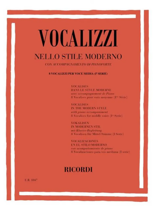 VOCALIZZI - Nello Stile Moderno - Voce Media Prima Serie
