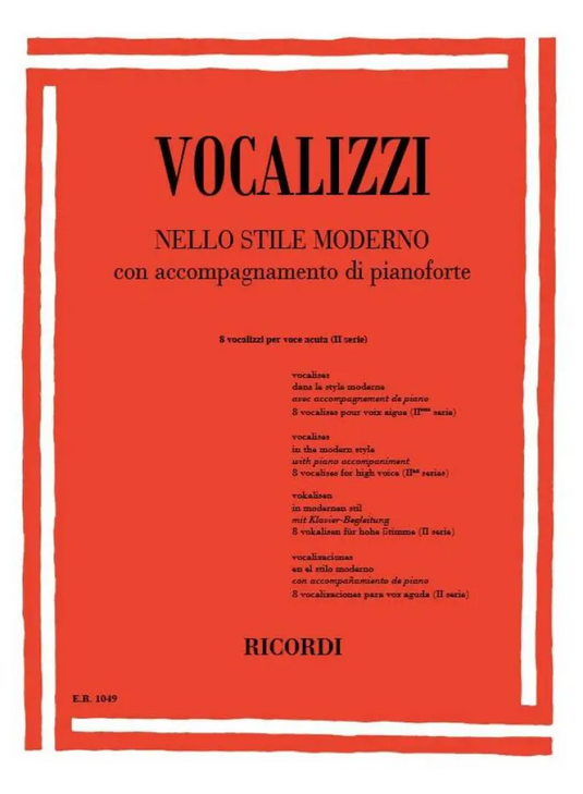 VOCALIZZI - Nello Stile Moderno - Voce Acuta Seconda Serie