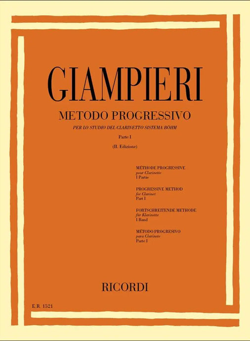 GIAMPIERI - Metodo Progressivo Per Lo Studio Del Clarinetto Parte 1