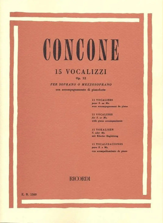 CONCONE - 15 Vocalizzi op.12