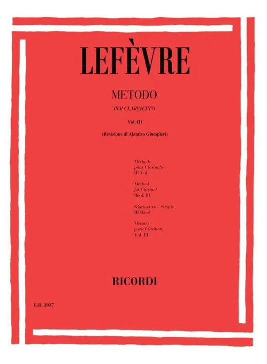 LEFEVRE - Metodo vol.III - 12 Sonate