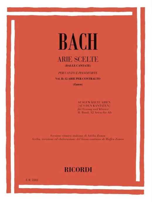 BACH - Arie Scelte Dalle Cantate Vol II