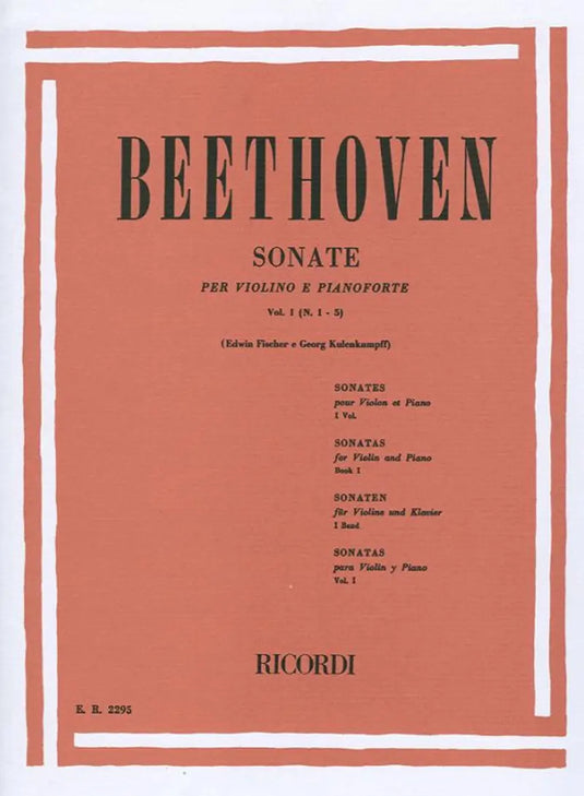 BEETHOVEN - Sonate Vol. I (N. 1-5) Violino