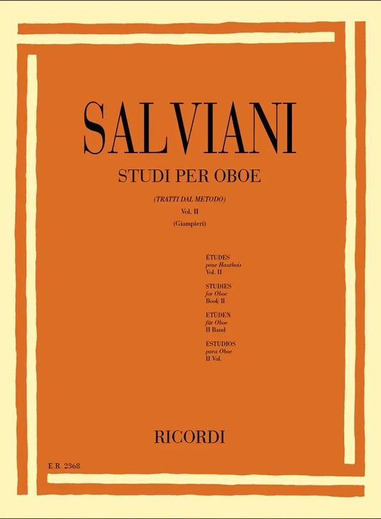 SALVIANI - Studi Per Oboe (Tratti Dal Metodo) Vol. II