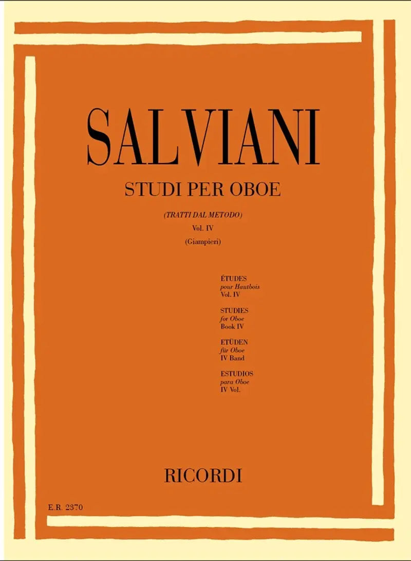 Carica immagine in Galleria Viewer, SALVIANI - Studi per oboe (tratti dal Metodo) Vol. IV
