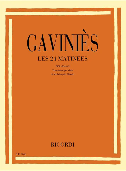 GAVINIES - 24 Matinees Per Viola