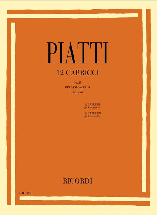 PIATTI - 12 Capricci Op. 25