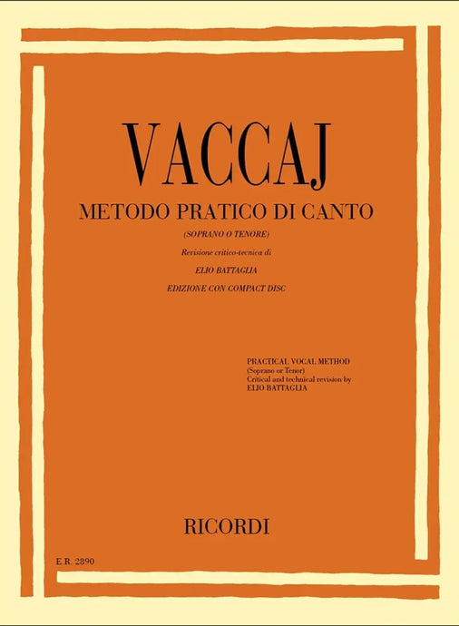 VACCAJ - Metodo Pratico di Canto (Soprano-Tenore)
