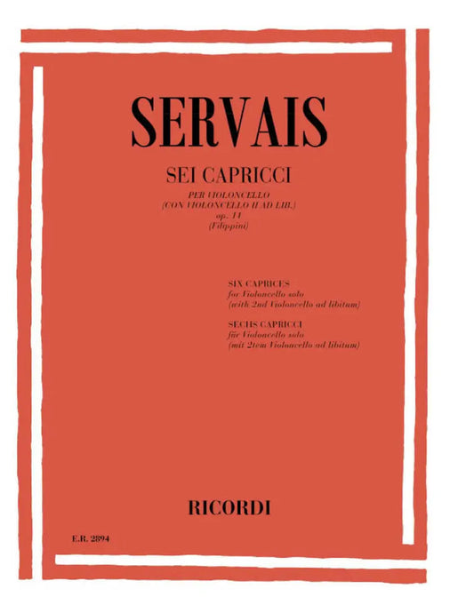 SERVAIS - Sei Capricci, Op. 11