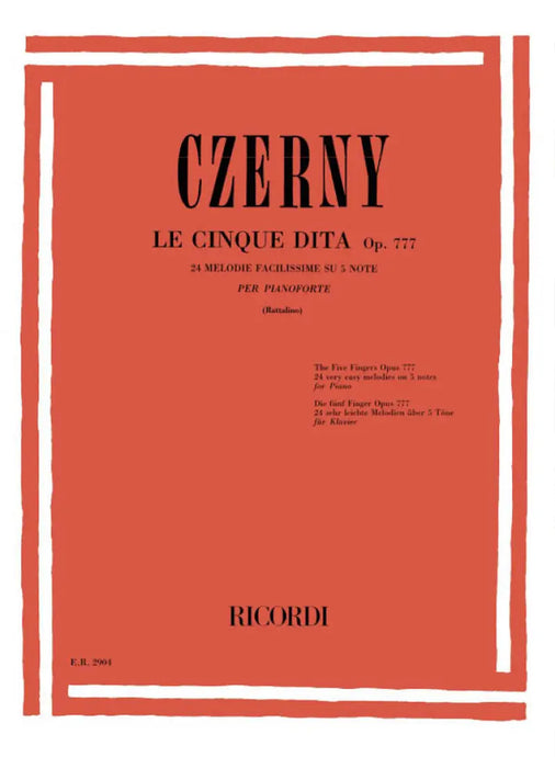 CZERNY – Le Cinque Dita op.777