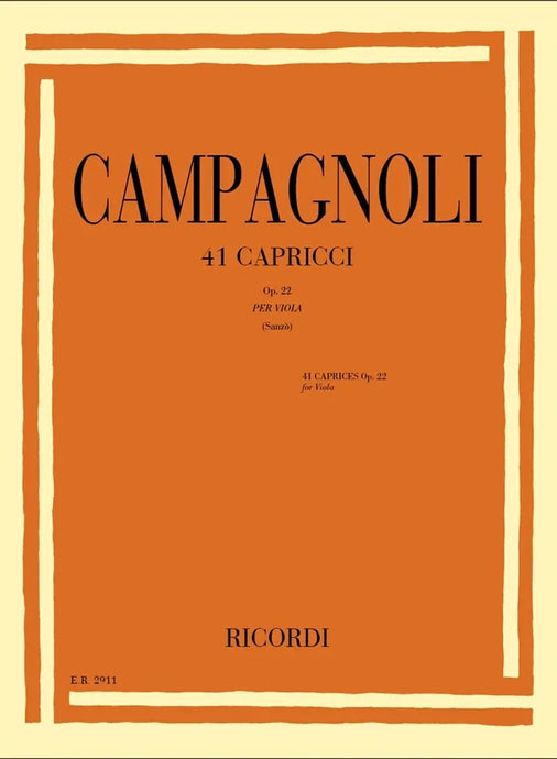 CAMPAGNOLI - 41 Capricci Op. 22
