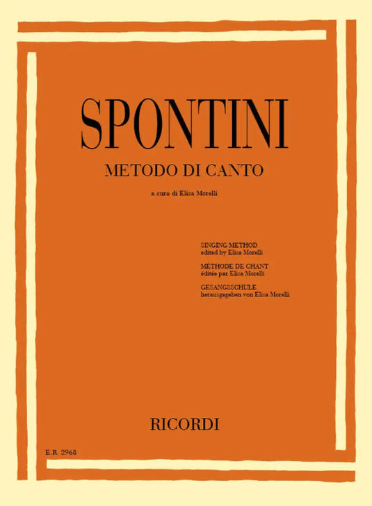 SPONTINI - Metodo di Canto