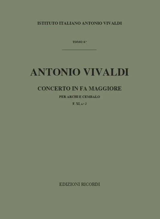 VIVALDI - Concerto in Fa Maggiore F. XI n. 2 RV 142