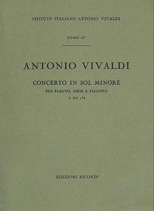 VIVALDI - Concerto in Sol Minore F. XII n. 4 RV 103