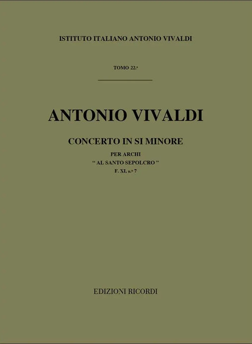 VIVALDI - Concerto in Si Minore F. XI n. 7 