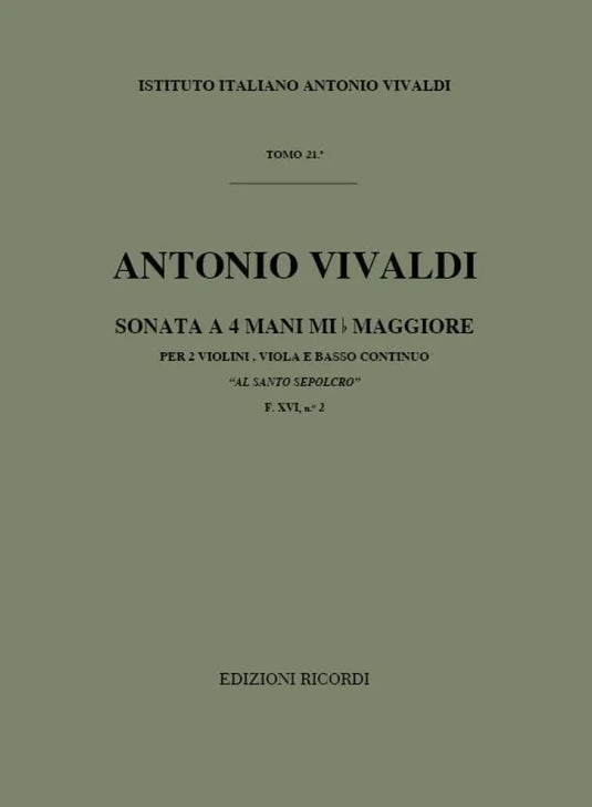 VIVALDI - Sonata a 4 Mani Mi b Maggiore F. XVI n. 2 