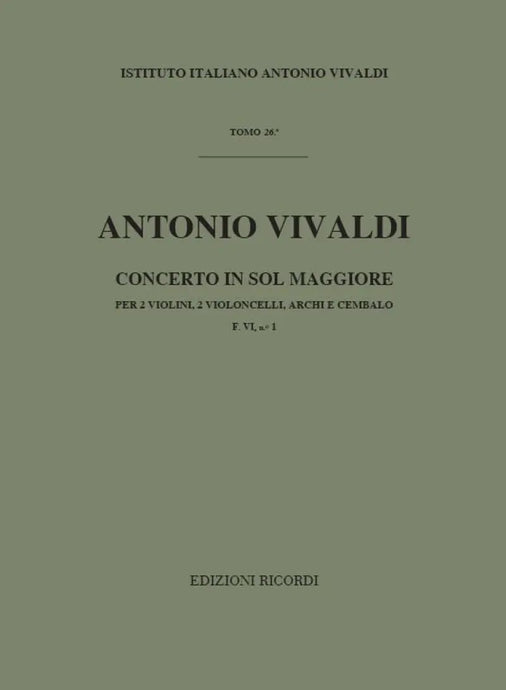 VIVALDI - Concerto in Sol Maggiore F. IV n. 1 RV 575