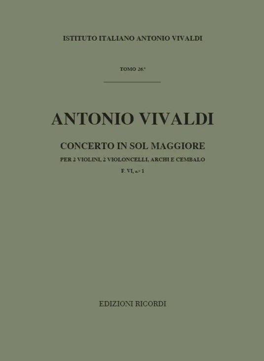 VIVALDI - Concerto in Sol Maggiore F. IV n. 1 RV 575