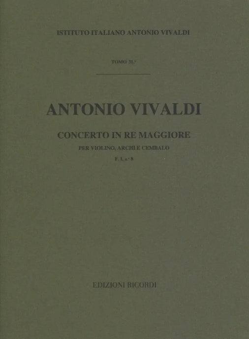 VIVALDI - Concerto in Re Maggiore F. I n. 8 RV 231