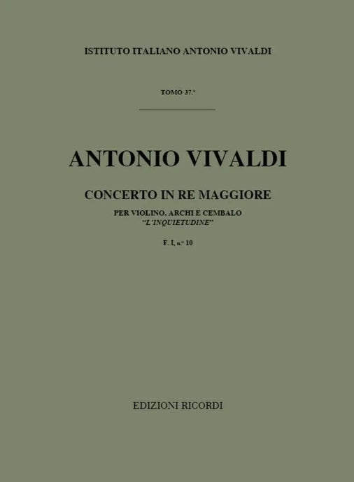 VIVALDI - Concerto in Re Maggiore F. I n. 10  