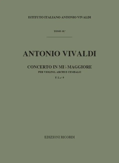 VIVALDI - Concerto in Mi b Maggiore F. I n. 9 RV 254