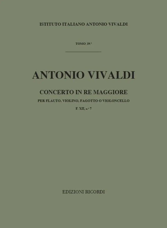 VIVALDI - Concerto in Re Maggiore F. XII n. 7 RV 92