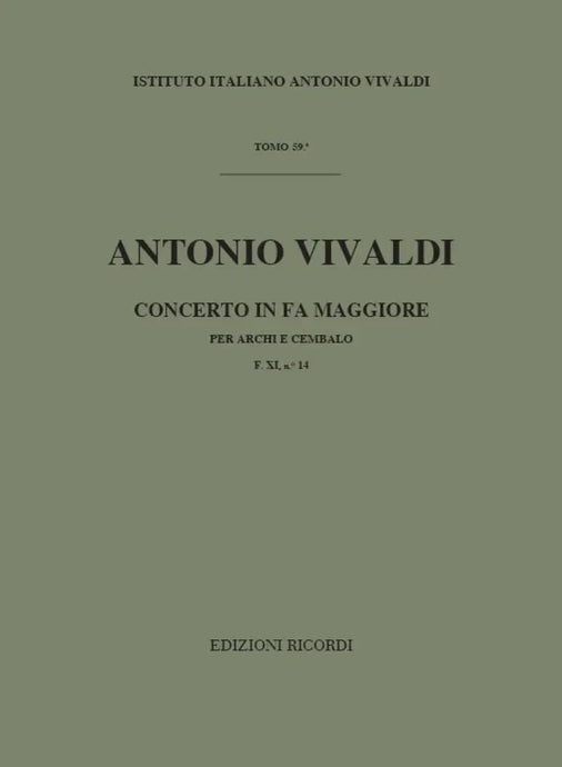 VIVALDI - Concerto in Fa Maggiore F. XI n. 14 RV 136