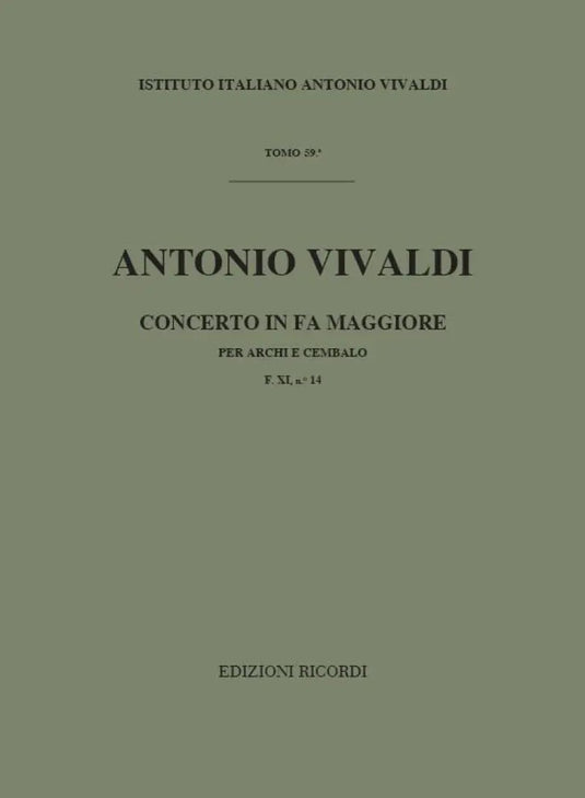 VIVALDI - Concerto in Fa Maggiore F. XI n. 14 RV 136