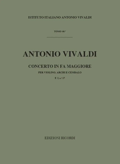 VIVALDI - Concerto in Fa Maggiore F. I n. 17 RV 288