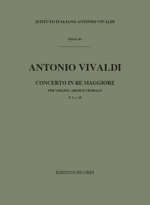 VIVALDI - Concerto in Re Maggiore F. I n. 18 RV 232